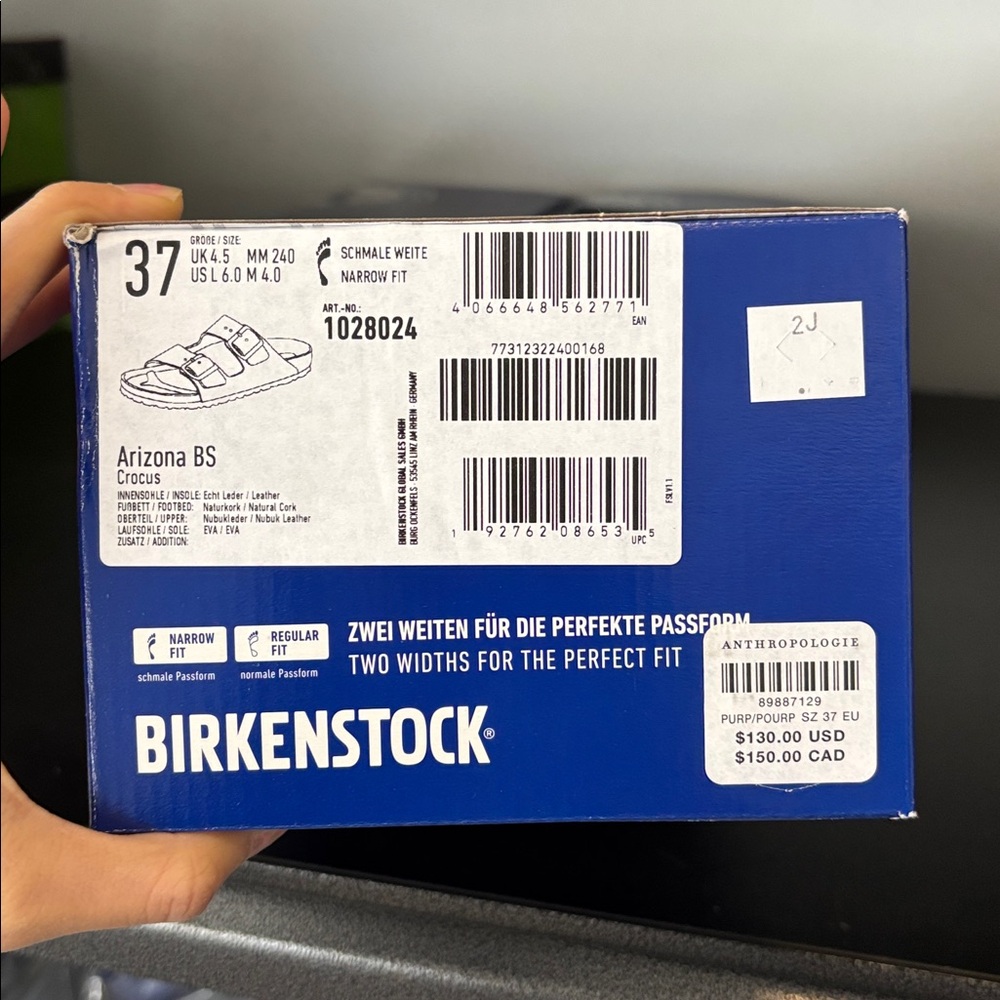 Birkenstock Nubuck Leather Arizona Sandals - Picture 5 of 5